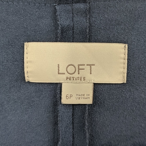 LOFT Midnight Blue Draped Blazer - Picture 2 of 4